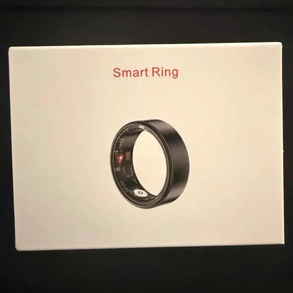 JRing Smart Ring Activity Tracker Silver Heart Rate Monitor- Size 9